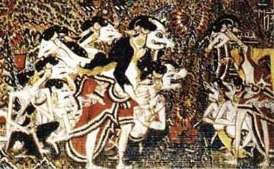 Wayang beber, câu chuyện được vẽ trên tấm vải dài
