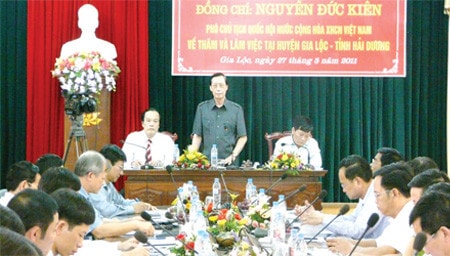 Phó chủ tịch QH Nguyễn Đức Kiên làm việc tại huyện Gia Lộc, Hải Dương ảnh 1