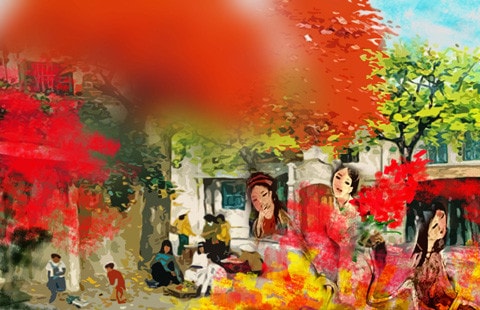 Phiên chợ Tết quê ảnh 1