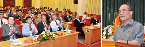 Chủ tịch QH Nguyễn Sinh Hùng phát biểu tại Lễ kỷ niệm 20 năm thành lập Ủy ban Quốc phòng và An ninh