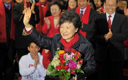 Bà Park Geun-hye trở thành nữ Tổng thống đầu tiên của Hàn Quốc Nguồn: Telegraph