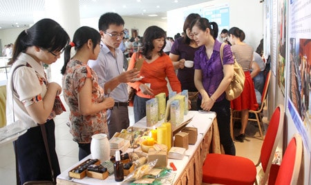 Sản phẩm nến tự nhiên làm bằng phương pháp thủ công - dự án nghiên cứu do IPP hỗ trợ Ảnh: N.Hạnh