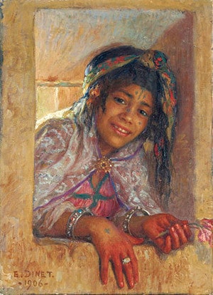 Cô gái bên cửa sổ (1906) của Étienne Dinet được đấu giá tháng 6.2013 Cô gái bên cửa sổ (1906) của Étienne Dinet được đấu giá tháng 6.2013