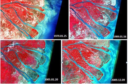 Rừng ngập mặn tỉnh Bến Tre qua ảnh vệ tinh các năm 1979, 1989, 2005, 2009