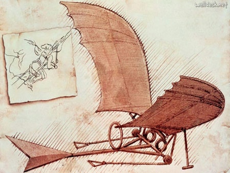 Một phác thảo “máy bay” của Leonardo da Vinci