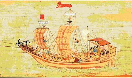 Tranh Châu ấn thuyền Giao Chỉ độ hàng, thời Edo, thế kỷ XVII-XVIII