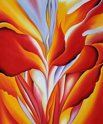Hoa Canna đỏ, sơn dầu của Georgia O’Keeffe, vẽ năm 1924, thuộc sưu tập cá nhân