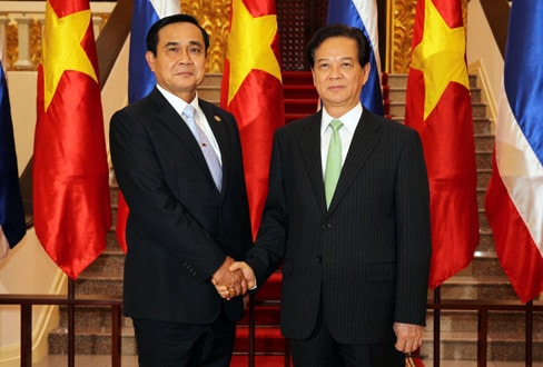 Thủ tướng Nguyễn Tấn Dũng tiếp Thủ tướng Thái Lan Prayuth Chan-ocha Ảnh: Đức Tám