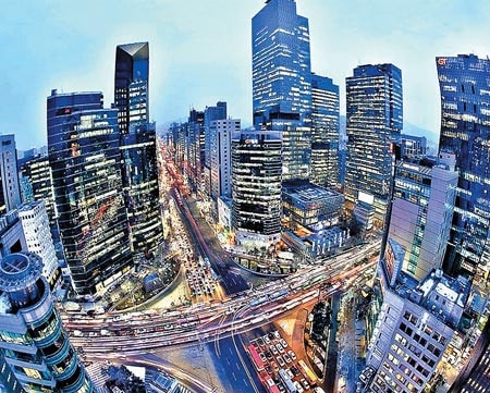 Một góc Quận Kangnam, Hàn Quốc