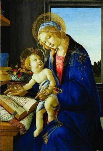 Mẹ Đồng Trinh đọc sách, của Sandro Botticelli, 1480 -1481