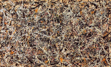 Trừu tượng số 1, sơn của Jackson Pollock, vẽ năm 1949, kích thước 160x259cm, đang lưu giữ tại Bảo tàng Nghệ thuật hiện đại, Los Angeles, Mỹ