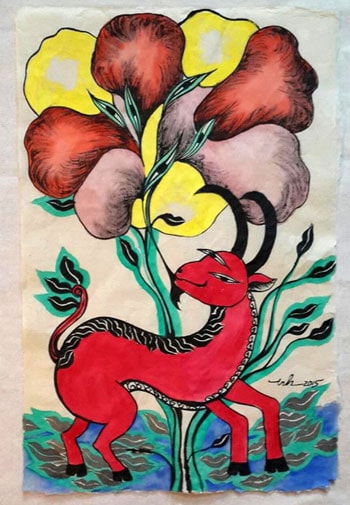 Xuân sắc tranh dê ảnh 2