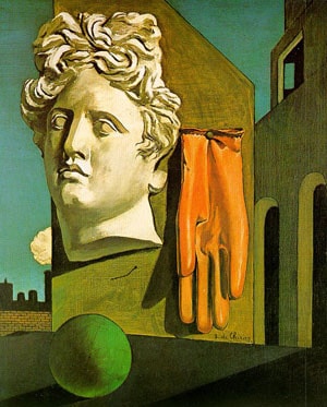 Tình ca, 1914, sơn dầu của Giorgio de Chirico, kích thước 73x59,1cm, đang lưu tại Bảo tàng Nghệ thuật hiện đại New York