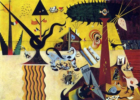 Cánh đồng canh tác (The tilled field), 1923 - 1924, sơn dầu của Joan Miró, 66 x 92,7cm, hiện lưu giữ tại Bảo tàng Solomon R. Guggenheim, New York, Mỹ