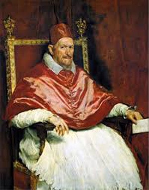 Giáo hoàng Innocent X, sơn dầu của Diego Velazquez, vẽ năm 1650, kích thước 141x119cm, đang lưu giữ tại Bảo tàng Doria Pamphilj, Rome