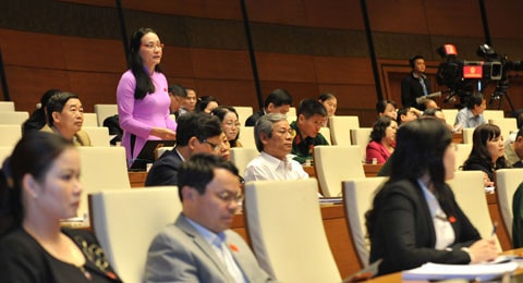 ĐBQH thảo luận tại Hội trường Ảnh: Quang Khánh