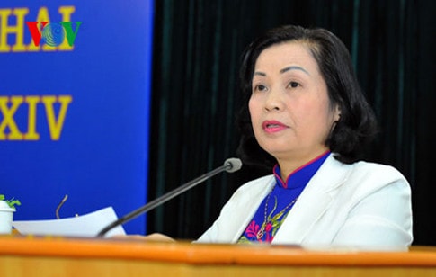 Phó chủ tịch Ủy ban Trung ương MTTQ Việt Nam Bùi Thị Thanh (Nguồn: vov.vn)