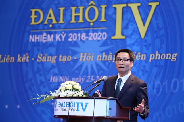 Phó Thủ tướng Vũ Đức Đam phát biểu tại Đại hội Ảnh: baochinhphu