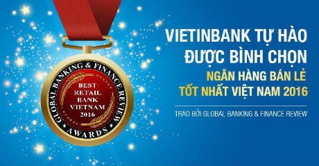 Logo: VietinBank tự hào là “Ngân hàng bán lẻ tốt nhất Việt Nam năm 2016”