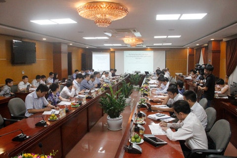 Hội thảo “Xây dựng quy định vận hành Thị trường bán buôn điện cạnh tranh”. (Ảnh: Thanh Bình)