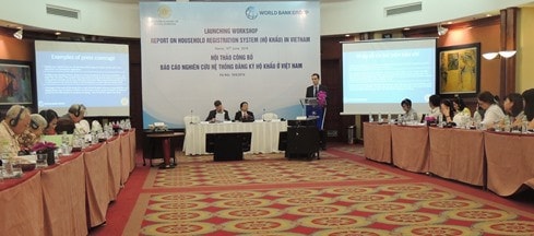Toàn cảnh Hội thảo Báo cáo nghiên cứu Hệ thống đăng ký hộ khẩu ở Việt Nam.