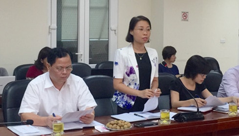 Trưởng đoàn Phạm Thị Thanh Mai phát biểu tại buổi giám sát (Ảnh: Hà Minh)