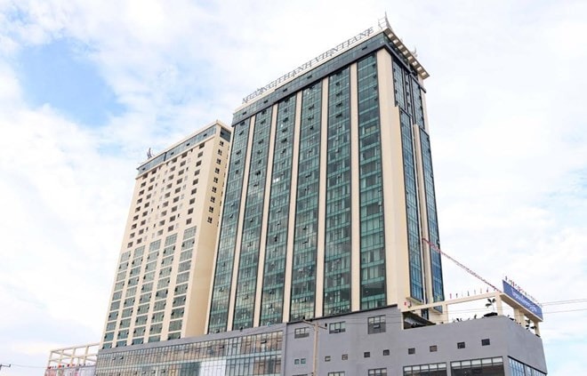 Khách sạn Mường Thanh trở thành một trong những tòa nhà cao nhất thủ đô Vientiane hiện nay. Nguồn: vietnam+