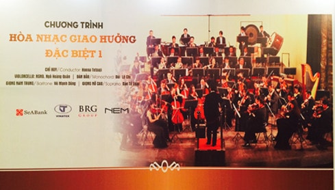 Poster chương trình biểu diễn của Dàn nhạc giao hưởng Việt Nam