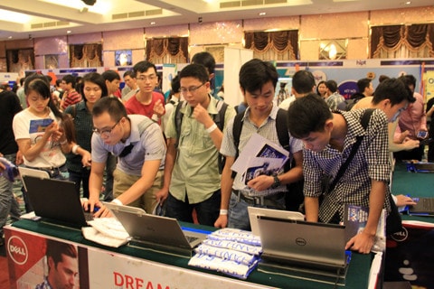 Nhiều ứng dụng mới được trình diễn tại sự kiện Ảnh: Thanh Bình Nhiều ứng dụng mới được trình diễn tại sự kiện Ảnh: Thanh Bình