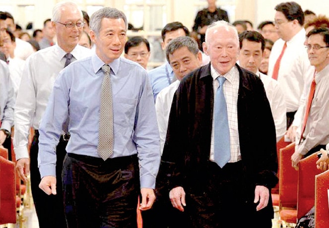 Thủ tướng Singapore Lý Hiển Long và cố Thủ tướng Lý Quang Diệu