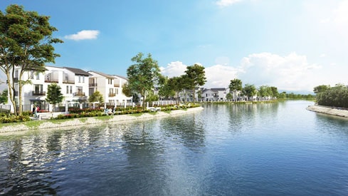 Tầm nhìn hướng trực tiếp ra hồ điều hòa rộng 10ha, mang đến một không gian khoáng đạt, trong lành trong lòng phố.