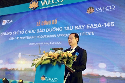 Thứ trưởng Bộ Giao thông Vận tải Lê Đình Thọ phát biểu tại buổi lễ