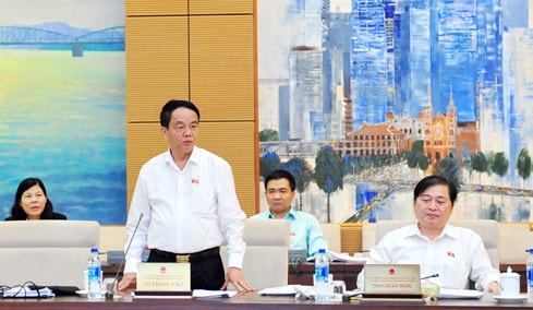 Chủ nhiệm Ủy ban Quốc phòng – An ninh Võ Trọng Việt phát biểu Ảnh: Quang Khánh