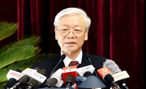 Tổng Bí thư Nguyễn Phú Trọng phát biểu khai mạc Hội nghị lần thứ 5 Ban Chấp hành Trung ương Khóa XII