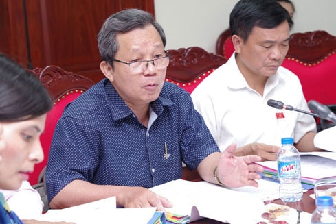 PGS.TSKH Bạch Đình Thiên, Viện trưởng Viện Nghiên cứu và ứng dụng VLXD nhiệt đới, Trường ĐHXD phát biểu tại Tọa đàm