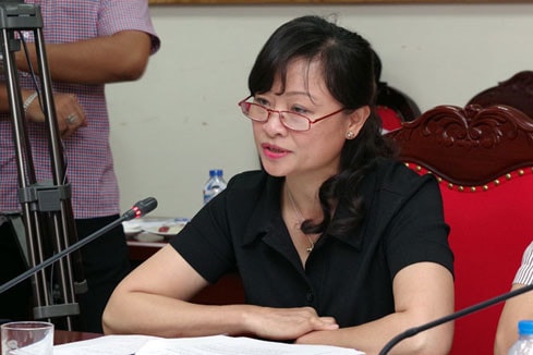 TS BS. Lê Thị Hằng – Giám đốc Bệnh viện Xây dựng phát biểu tại Tọa đàm