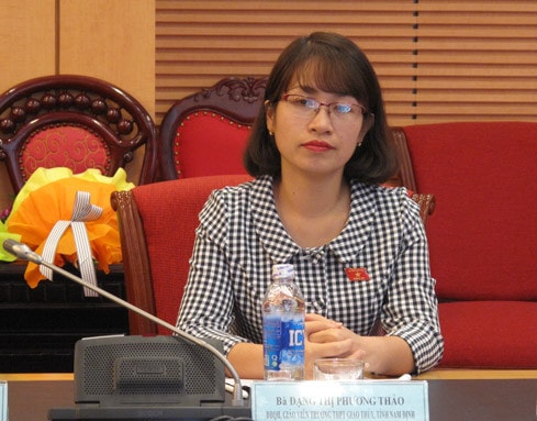 Bà Đặng Thị Phương Thảo, ĐBQH, Giáo viên Trường THPT Giao Thuỷ tỉnh Nam Định