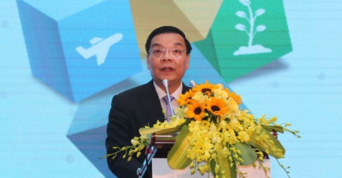 Bộ trưởng Bộ Khoa học và Công nghệ Chu Ngọc Anh phát biểu khai mạc.