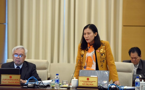Chủ nhiệm Ủy ban Tư pháp Lê Thị Nga Ảnh: Quang Khánh