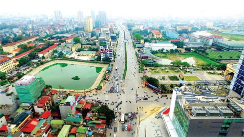 Dự án đường vành đai hai đoạn Ngã Tư Sở - Ngã Tư Vọng (đường Trường Chinh, Hà Nội) Nguồn: danviet.vn