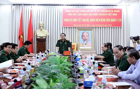 Phó Chủ tịch Quốc hội Đỗ Bá Tỵ thăm, làm việc và chúc tết tại Bệnh viện Quân y 175, Bộ Quốc phòng