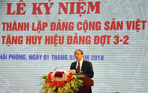 Bí thư Thành uỷ Lê Văn Thành phát biểu tại Lễ kỷ niệm