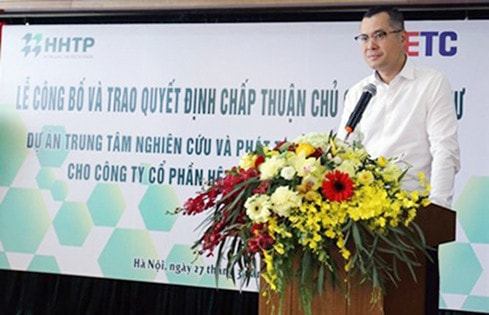 Thứ trưởng Bộ Khoa học và Công nghệ Phạm Đại Dương phát biểu tại Lễ trao Quyết định chủ trương chấp thuận đầu tư