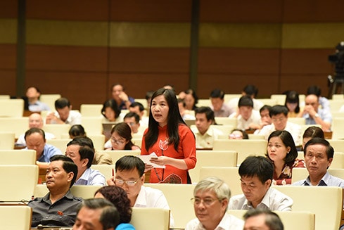 ĐBQH Phạm Thị Thanh Thủy (Thanh Hóa) Ảnh: Lâm Hiển