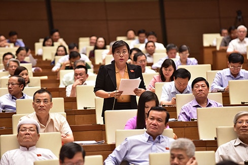 ĐBQH Nguyễn Thị Minh Trang (Vĩnh Long) Ảnh: Quang Khánh