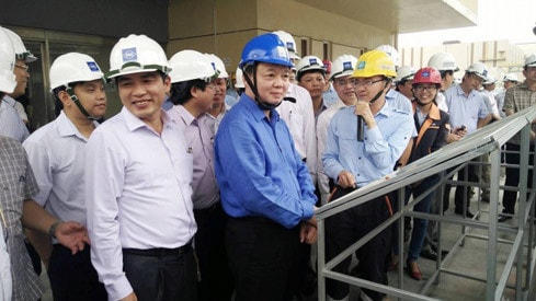 Bộ trưởng Bộ Tài nguyên và Môi trường Trần Hồng Hà kiểm tra tiến độ hòan thành các công trinh bảo vệ môi trường tại Dự án Formosa Hà Tĩnh