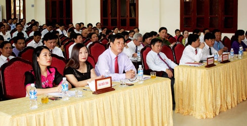 Đại biểu dự Kỳ họp thứ 3, HĐND huyện Hương Khê, Hà Tĩnh Ảnh: L. Thành