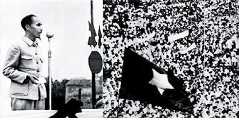 Ngày 2.9.1945, tại Quảng trường Ba Đình - Hà Nội, Chủ tịch Hồ Chí Minh đọc Tuyên ngôn Độc lập khai sinh Nước Việt Nam Dân chủ Cộng hòa Ảnh: Tư liệu