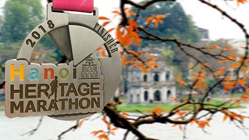 Huy chương sẽ được trao cho những người hoàn thành các cự ly tại giải Hanoi International Heritage Marathon 2018