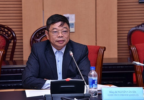 Ông Nguyễn Văn Tín, Giám đốc Công ty cổ phần nước sạch Hưng Yên Ảnh: Lâm Hiển